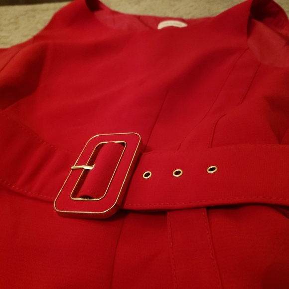 Calvin Klein sheet dress, red, size 8 - Picture 3 of 5